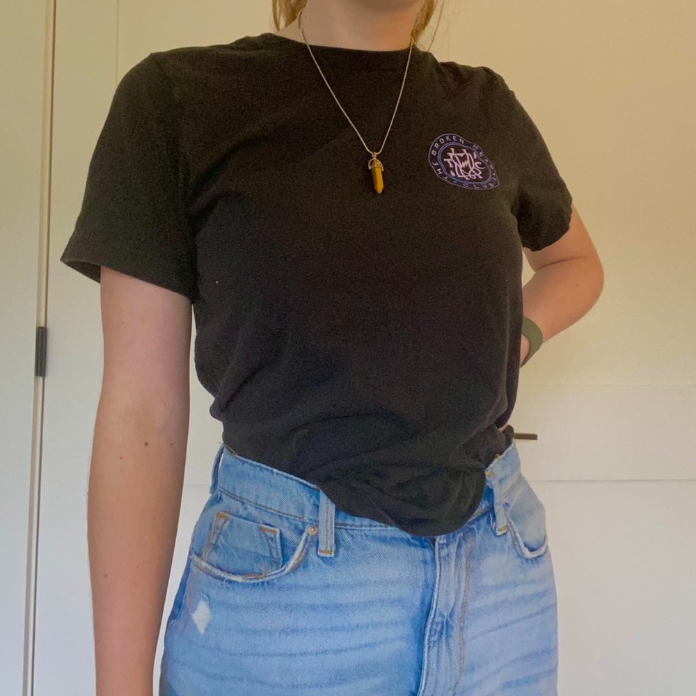 Black graphic tee shirt, gnash, size small